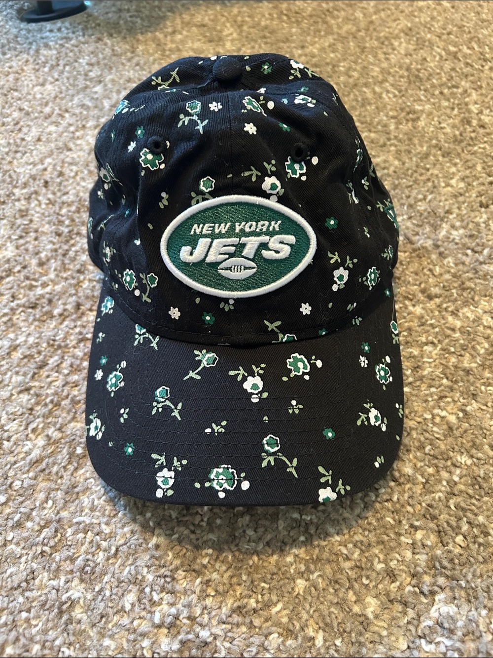 New Era New York Jets Black Floral Baseball Cap